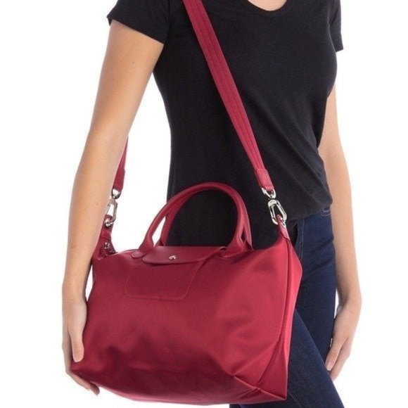 Sold-LONGCHAMP Le Pliage Nylon Satchel / Crossbody - Picture 5 of 8